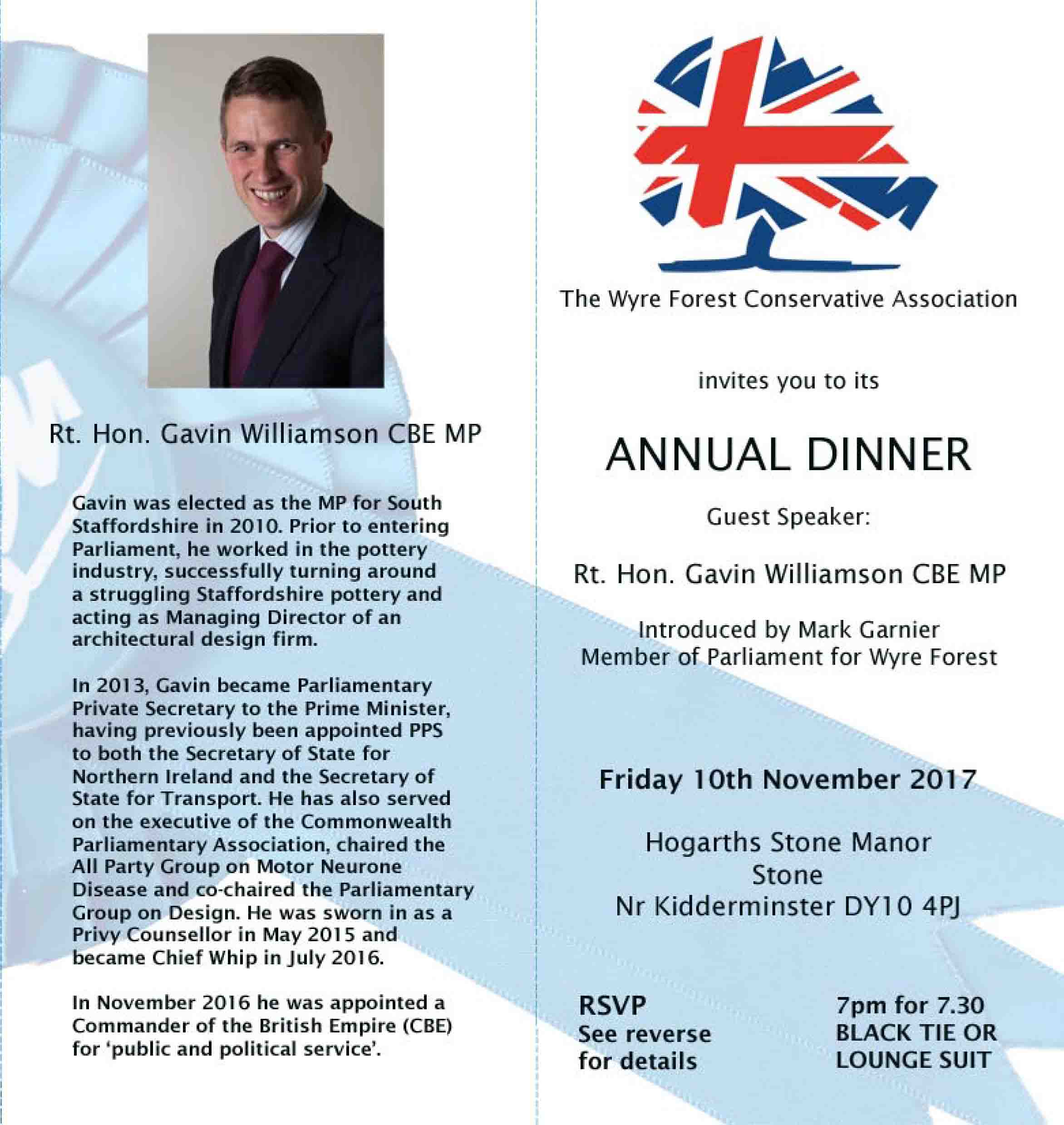 Details for Dinner and Guest Speaker